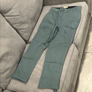 Democracy Blue Cargo Pants with Straight-Leg Cut